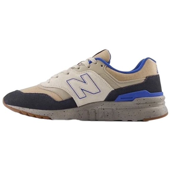New Balance 997H CORDURA Sand/Black/Blue Mens Suede Athletic Running Shoes - Picture 2 of 6